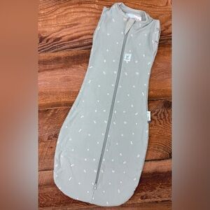 Ergopouch Green Swaddle with Floral Pattern